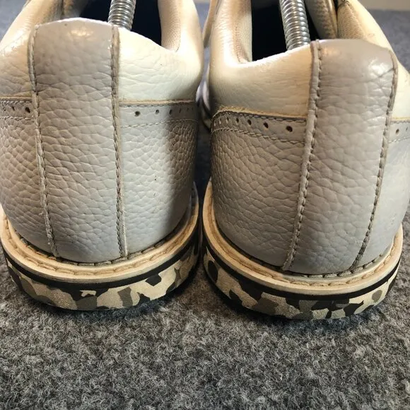 Gfore Golf Shoes Mens 12 White Camo Pintuck Gallivanted Lace Up Outdoor