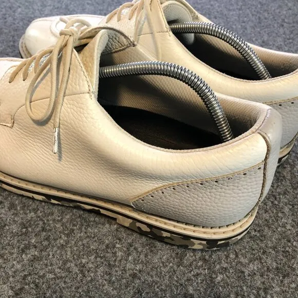 Gfore Golf Shoes Mens 12 White Camo Pintuck Gallivanted Lace Up Outdoor