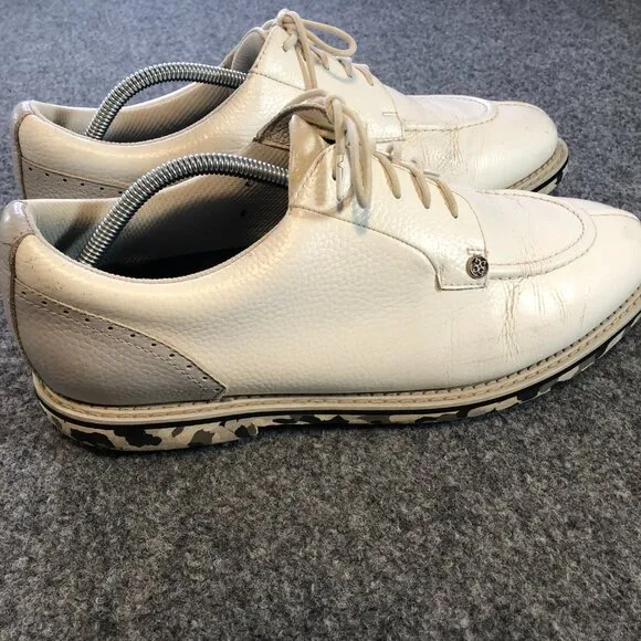 Gfore Golf Shoes Mens 12 White Camo Pintuck Gallivanted Lace Up Outdoor