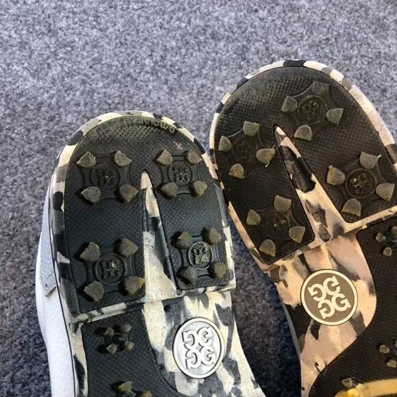 Gfore Golf Shoes Mens 12 White Camo Pintuck Gallivanted Lace Up Outdoor