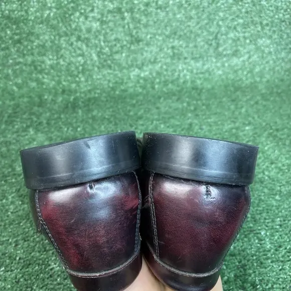 GH Bass &amp; Co. Weejuns Shoes Men Burgundy Tassel Loafers Leather Casual Size 12