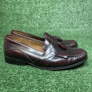 GH Bass &amp; Co. Weejuns Shoes Men Burgundy Tassel Loafers Leather Casual Size 12