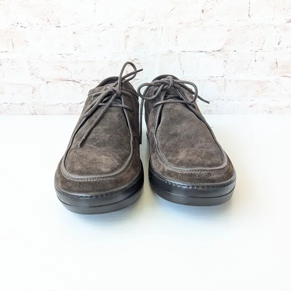 Giorgio Armani Brown Oxfords Premium Suede Elegance Men's Boots
