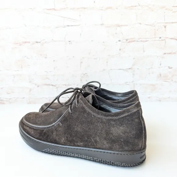 Giorgio Armani Brown Oxfords Premium Suede Elegance Men's Boots