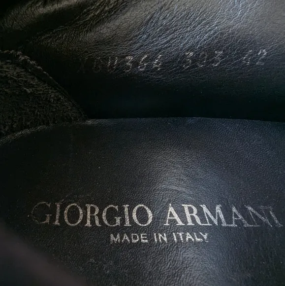 Giorgio Armani Brown Oxfords Premium Suede Elegance Men's Boots