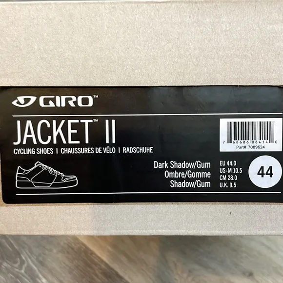 Giro Jacket II Mountain Bike Shoe Gray MTB Size 10.5