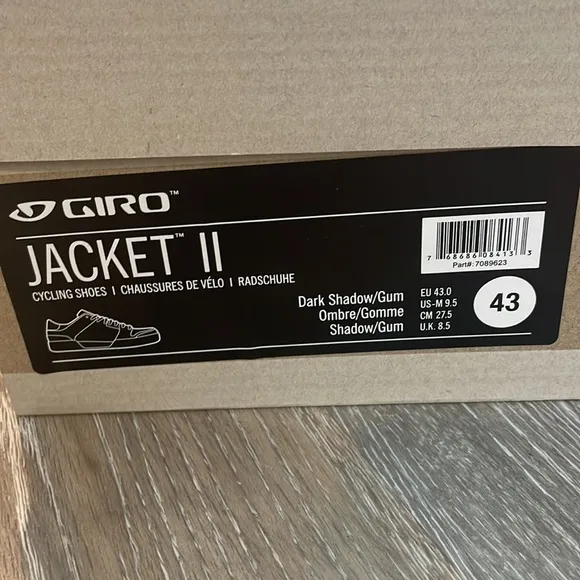 Giro Jacket II Mountain Bike Shoe Gray MTB Size 9.5
