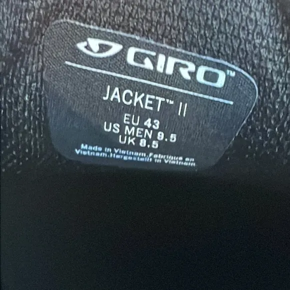 Giro Jacket II Mountain Bike Shoe Gray MTB Size 9.5