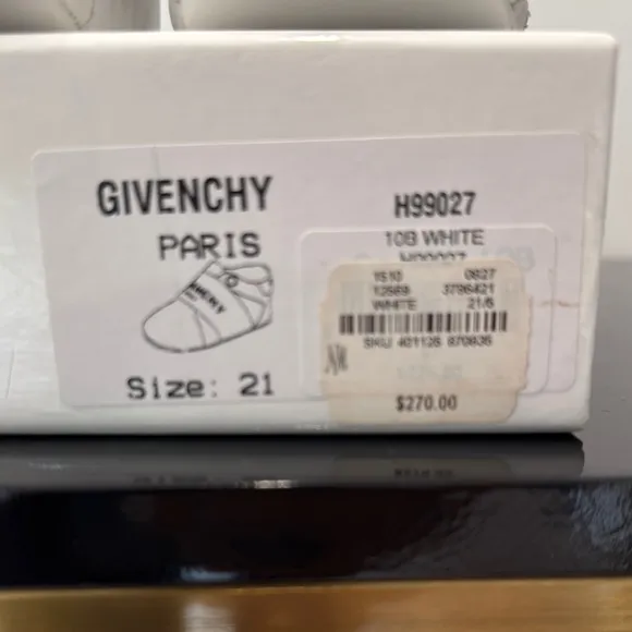 Givenchy Kids White and Black Shoes