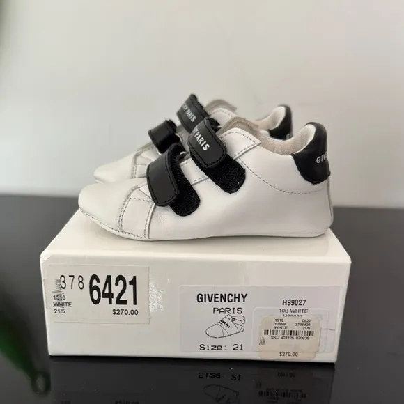Givenchy Kids White and Black Shoes