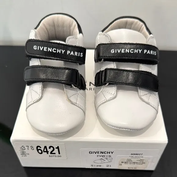 Givenchy Kids White and Black Shoes