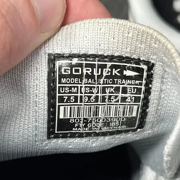 GoRuck Ballistic Trainer Athletic Training Shoes Gray Gum Mens 7.5 / Women’s 9.5