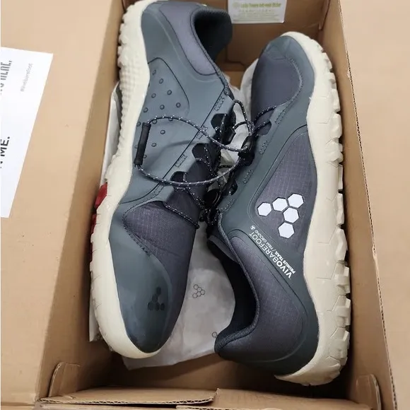 Gray Athletic Shoes with Toggle Laces