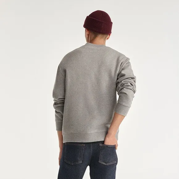 GRAY COTTON SWEATSHIRT WITH EMBROIDERED Barbed wire HEART The Kooples