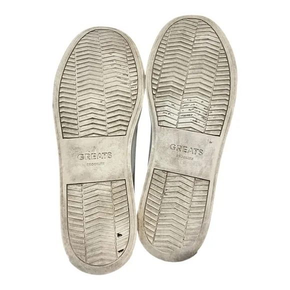 Greats white handcrafted full grain leather minimalist sneakers size 9