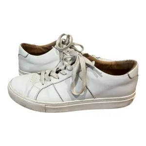 Greats white handcrafted full grain leather minimalist sneakers size 9