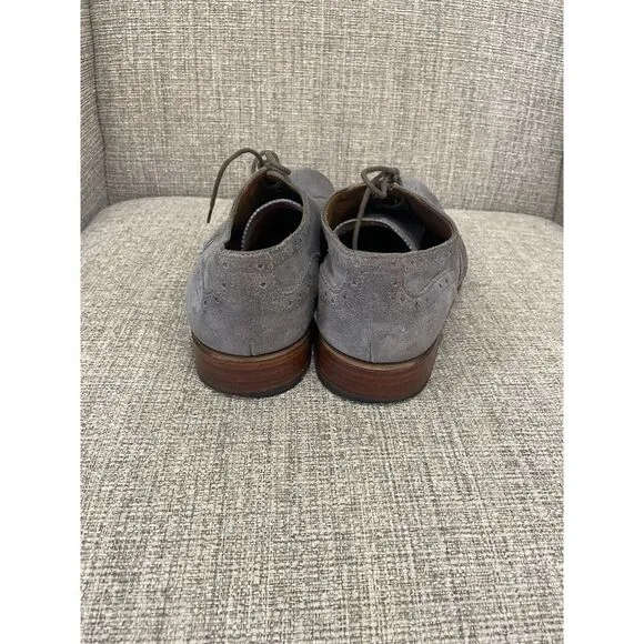 Grenson Archie Men's  Gray Suede Wingtip Oxford Shoes Size‎ 8.5