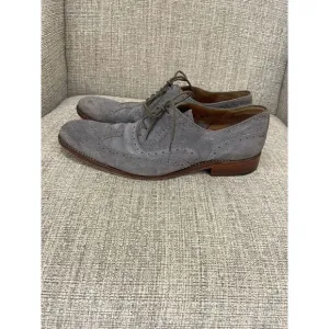 Grenson Archie Men's  Gray Suede Wingtip Oxford Shoes Size‎ 8.5