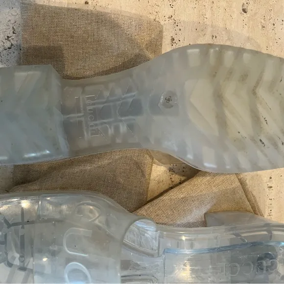 Gucci Women's Clear block heel  Sandals size 36