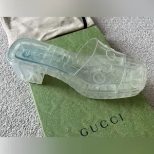 Gucci Women's Clear block heel  Sandals size 36