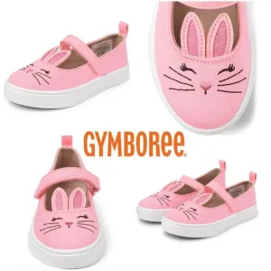 Gymboree Girls Spring Easter Cute Pink Bunny Rabbit Shoes Sneakers Size 1 NEW