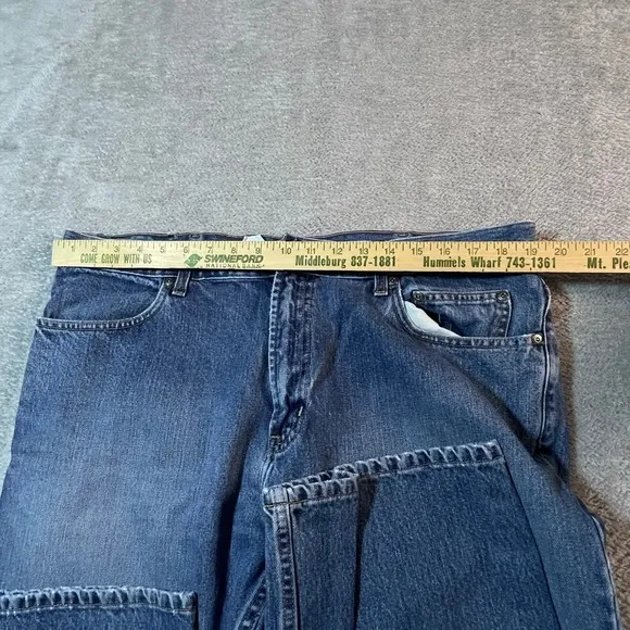 Harley Davidson Jeans Mens Size 40x30 Straight Leg Denim Blue Casual Moto Biker