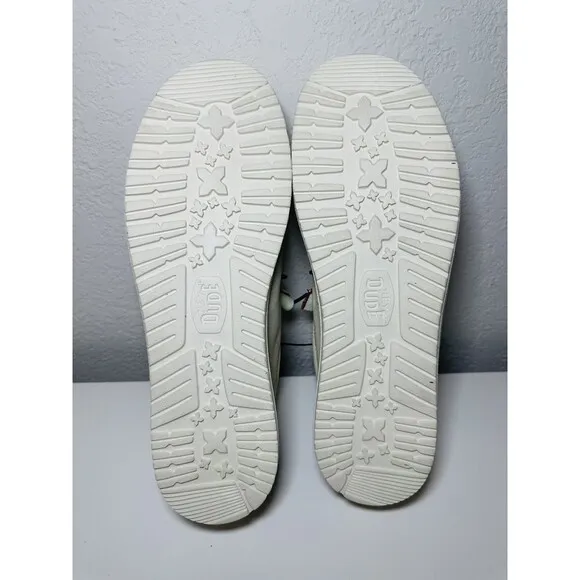 HEYDUDE Wally Americana Off White Slip On Loafer Shoes Men's 13 *NEW*