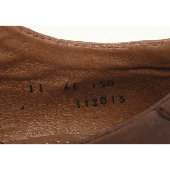 Hitchcock Wide Shoes Mens 11 6E Brown Leather Casual Oxford Lace Up