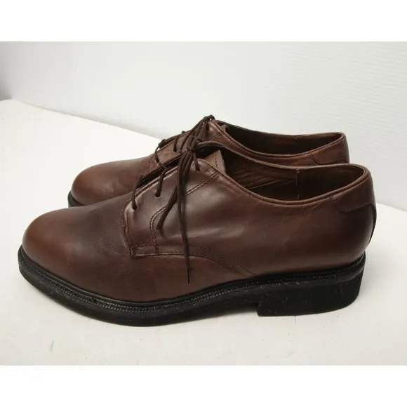 Hitchcock Wide Shoes Mens 11 6E Brown Leather Casual Oxford Lace Up