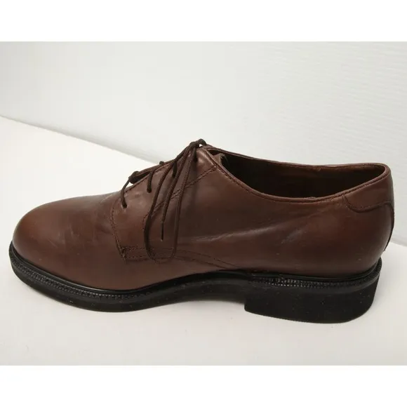 Hitchcock Wide Shoes Mens 11 6E Brown Leather Casual Oxford Lace Up
