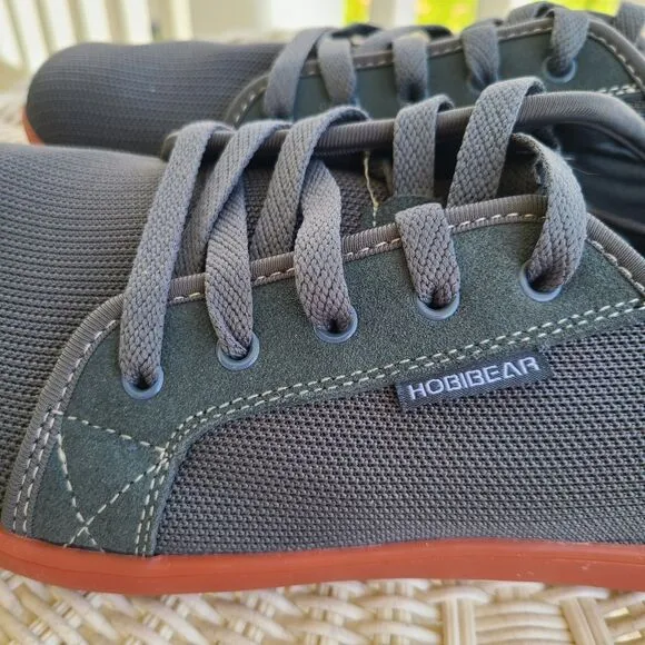 Hobibear Unisex Minimalist Wide Barefoot Shoes Gray GS7968H Mens 10, Women 12