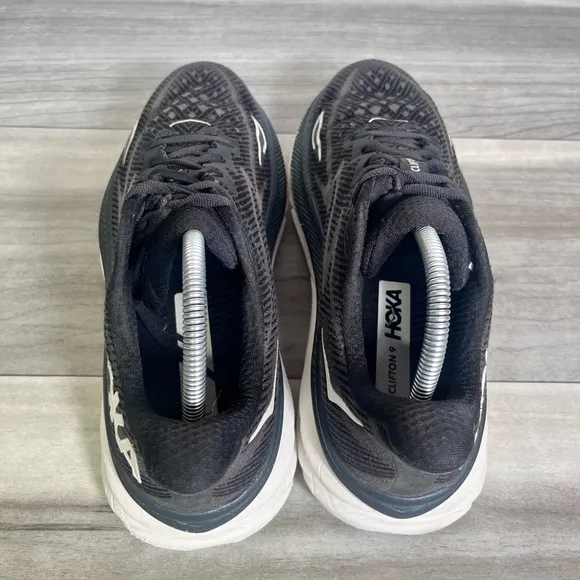 Hoka Clifton 9 Black Shoes Men’s 9.5 Running Walking Comfortable Sneakers Gym