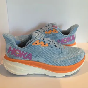 Hoka Clifton 9 Blue / Ice Water Running Shoes Womens Size 6.5