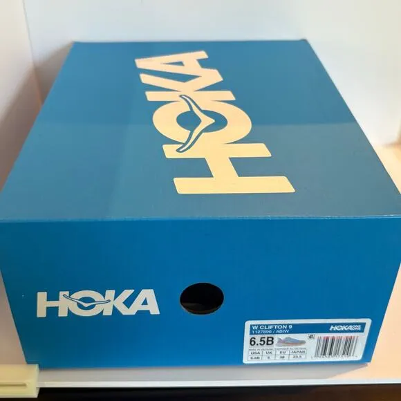 Hoka Clifton 9 Blue / Ice Water Running Shoes Womens Size 6.5