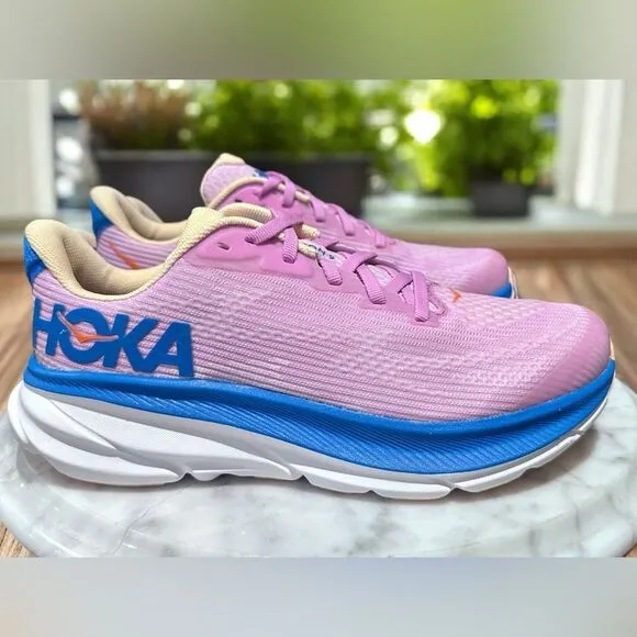 HOKA Clifton 9 Girls' Grade School Supportive Running Shoes Big Kid Size 5
