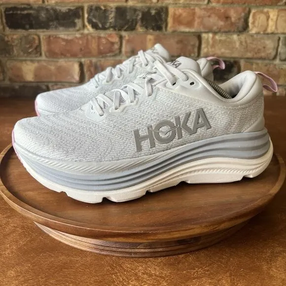 Hoka Gaviota 5 Women's Size US 8.5 Blue White Athletic Running Shoes Sneakers