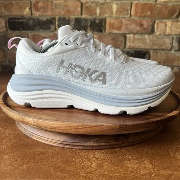Hoka Gaviota 5 Women's Size US 8.5 Blue White Athletic Running Shoes Sneakers