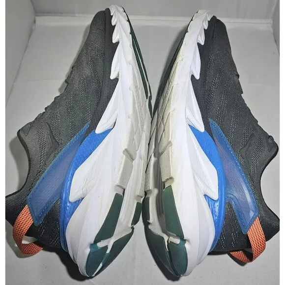Hoka Men's One ProFly Elevon 2 Grey/Blue/White/Orange Sneakers Size 11.5