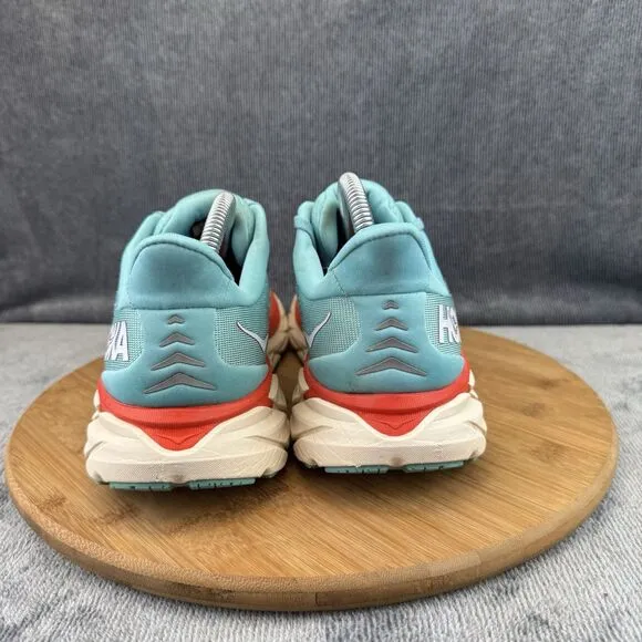 Hoka One Clifton 8 Shoes Womens Size 9.5 B Blue Running Training Comfort Sneaker