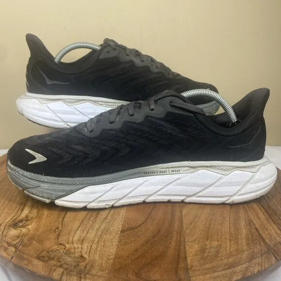 Hoka One One Arahi 6 Mens Black And White Size 11 D Athletic Running Shoes