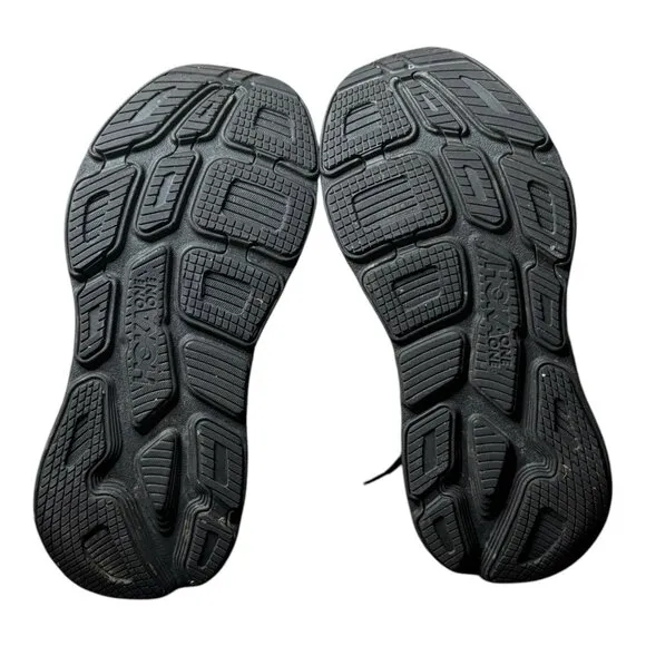 HOKA One One Bondi 6 Black Triple Black Marathon Running Shoes Women's Size 7