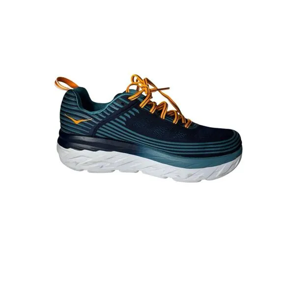 Hoka One One Bondi 6 Mens Black Iris Storm Blue 1019269 BISB 102E Wide 10EE New