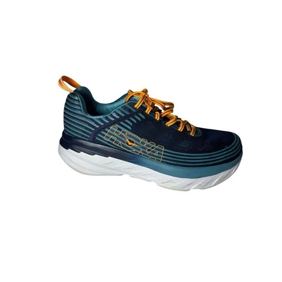 Hoka One One Bondi 6 Mens Black Iris Storm Blue 1019269 BISB 102E Wide 10EE New