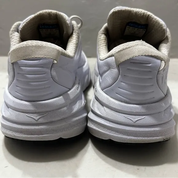 HOKA ONE ONE  Bondi Sr Womens White Leather Shoes Size 10