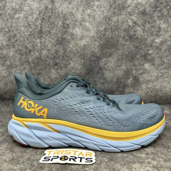 Hoka One One Clifton 8 Running Shoes Mens Size 11.5 Goblin Blue Mountain Spring