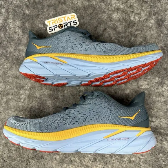 Hoka One One Clifton 8 Running Shoes Mens Size 11.5 Goblin Blue Mountain Spring