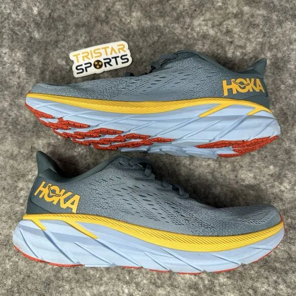 Hoka One One Clifton 8 Running Shoes Mens Size 11.5 Goblin Blue Mountain Spring