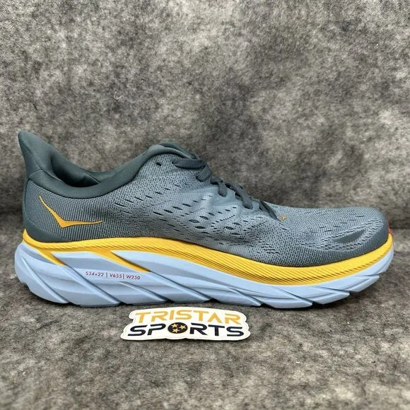 Hoka One One Clifton 8 Running Shoes Mens Size 11.5 Goblin Blue Mountain Spring