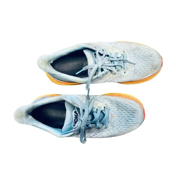 Hoka One One Shoes Womens Size 7 B Clifton 8 Blue Running Sneakers 1119394 SSIF
