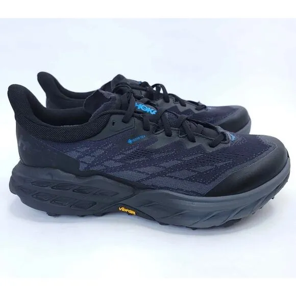 Hoka One One Speedgoat 5 Gore-Tex Spike Low Black Blue 1133550 BBLC Men 9.5